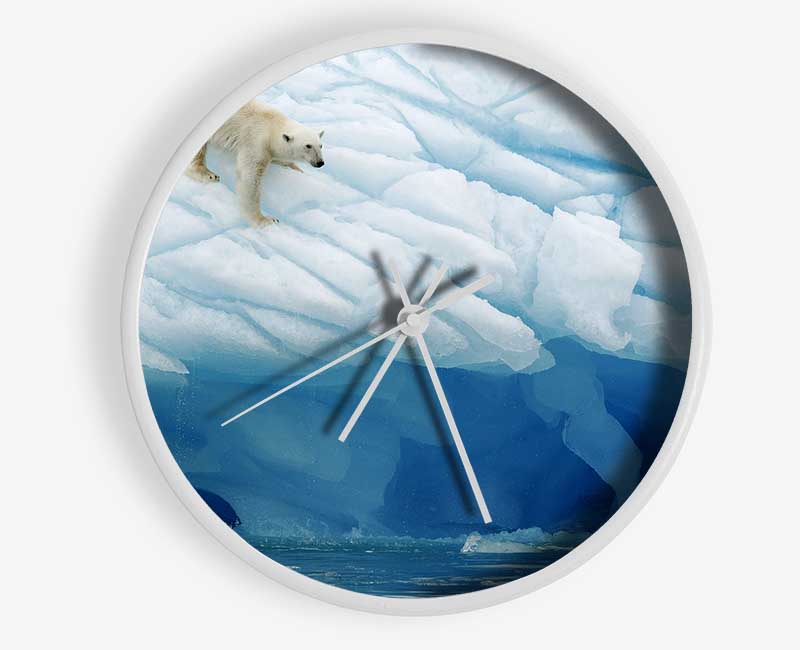 Polar Bear Ice Clock - Wallart-Direct UK