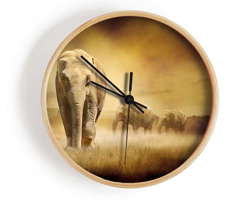 Stunning Elephant Pride Clock - Wallart-Direct UK