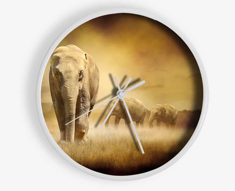 Stunning Elephant Pride Clock - Wallart-Direct UK