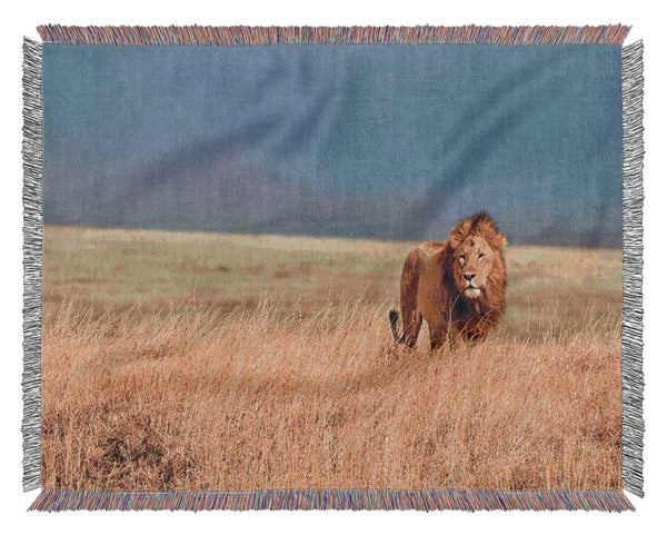 Lion Roam Woven Blanket