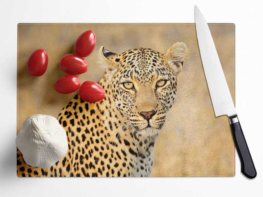 Stunning Leopard Glass Chopping Board