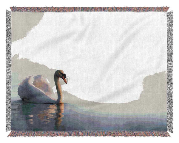 Misty Swan Woven Blanket