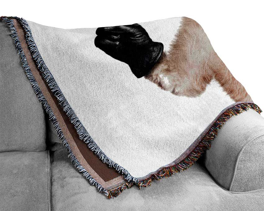 Cat Peace Woven Blanket