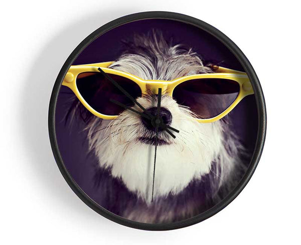 Sunglasses Dog Pooch Clock - Wallart-Direct UK