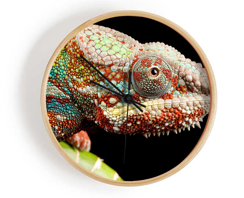 Chameleon Face Clock - Wallart-Direct UK