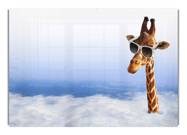 Giraffe Head In The Clouds