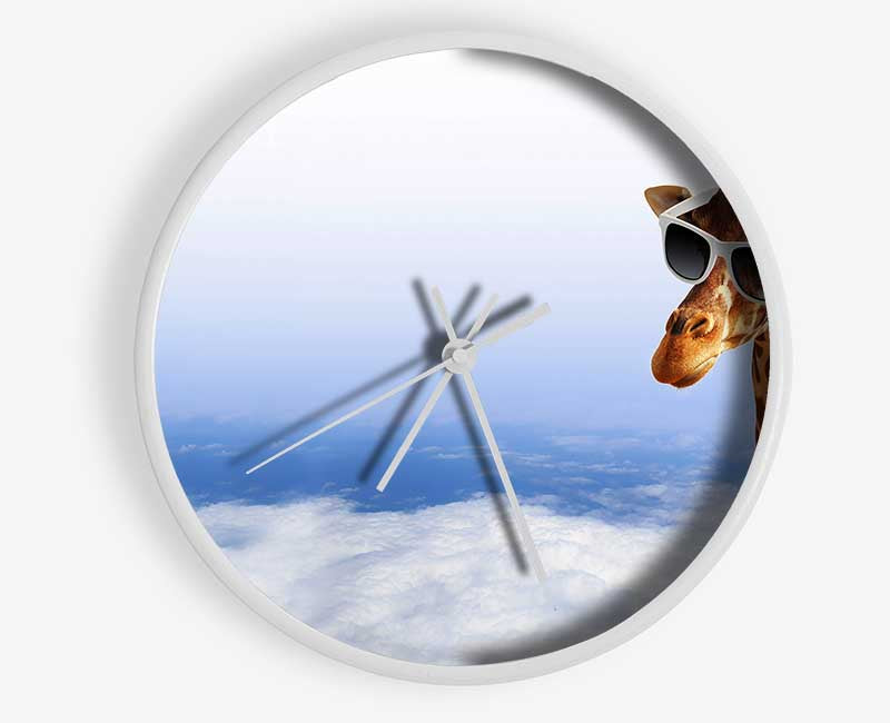 Giraffe Head In The Clouds Clock - Wallart-Direct UK