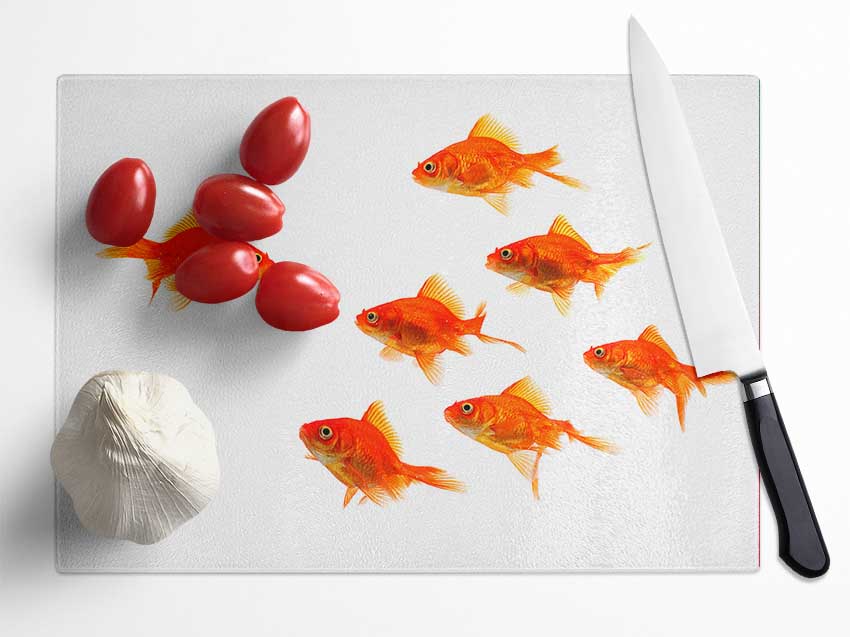 Goldfish Leader Glass Chopping Board