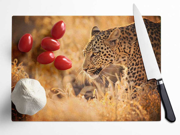 Leopard Wonder Glass Chopping Board