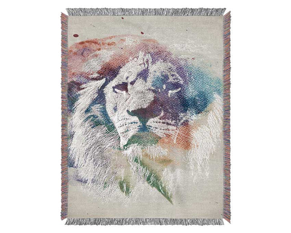 Rainbow Lion Woven Blanket