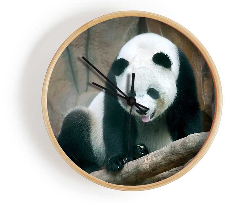 Panda tongue Clock - Wallart-Direct UK