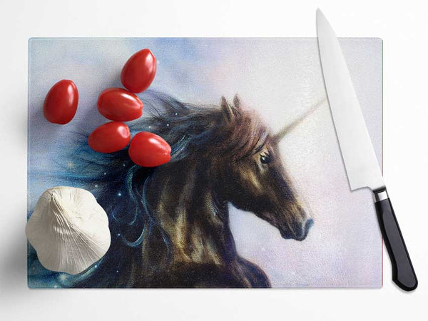 Stunning Unicorn Beauty Glass Chopping Board