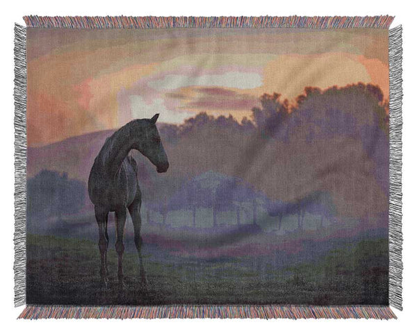 Sunrise Horse Woven Blanket