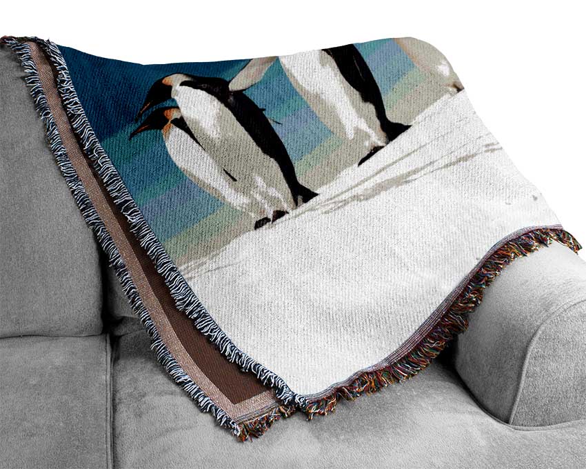 Penguin Gossip Woven Blanket