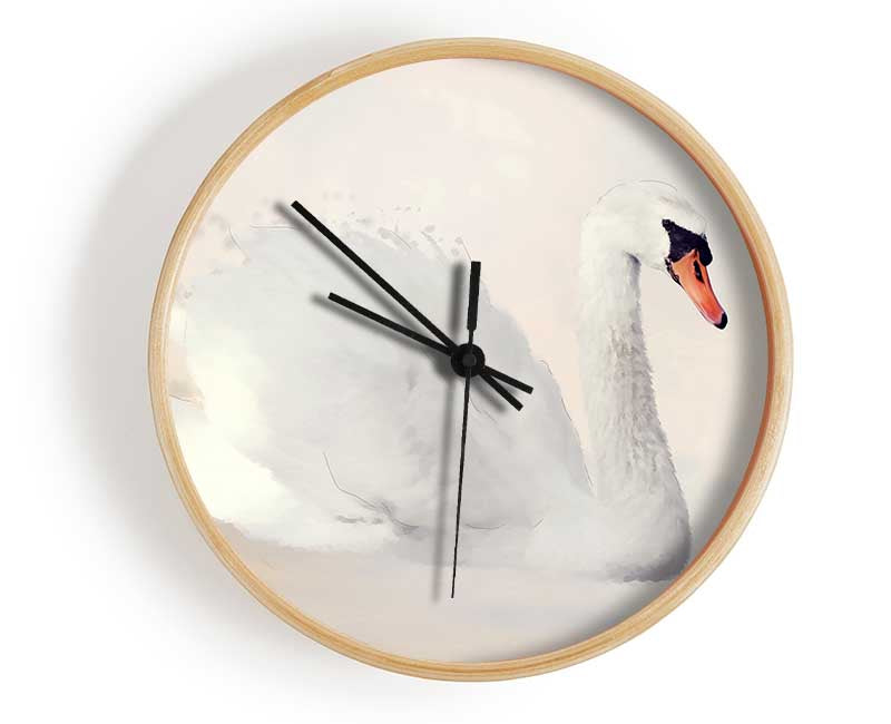 Stunning Swan Splash Clock - Wallart-Direct UK