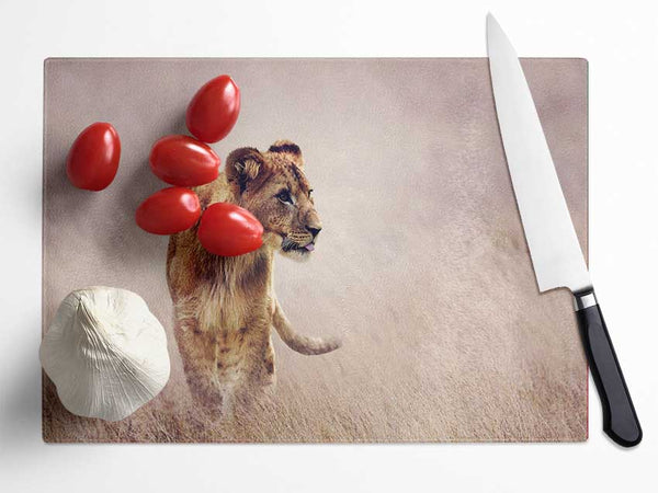 Lioness Teen Glass Chopping Board