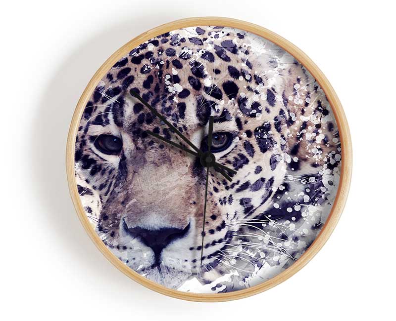 Leopard Splash Clock - Wallart-Direct UK