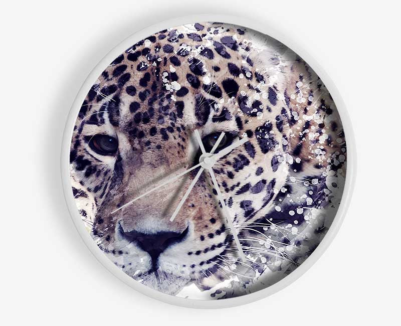 Leopard Splash Clock - Wallart-Direct UK