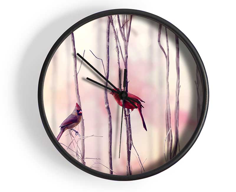 Winter Birds Clock - Wallart-Direct UK