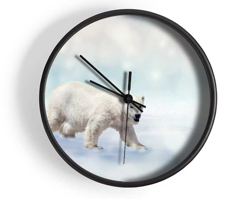 Polar Bear Twinkle Clock - Wallart-Direct UK