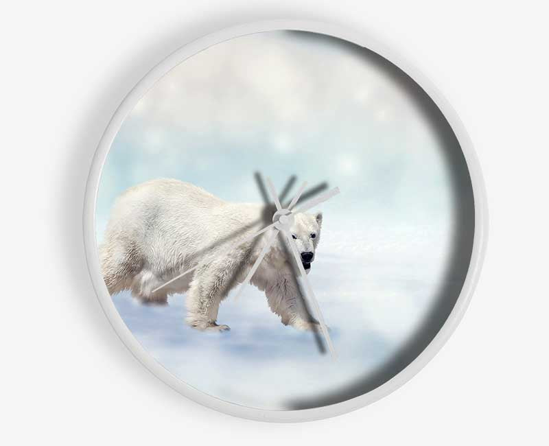 Polar Bear Twinkle Clock - Wallart-Direct UK