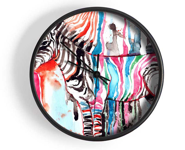 Funky Zebra Clock - Wallart-Direct UK