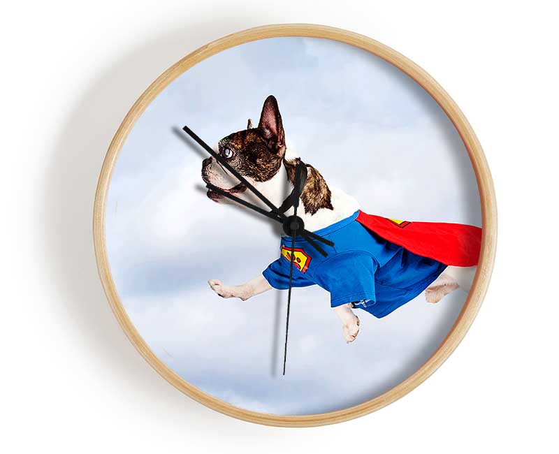 Super Dog Skies Clock - Wallart-Direct UK