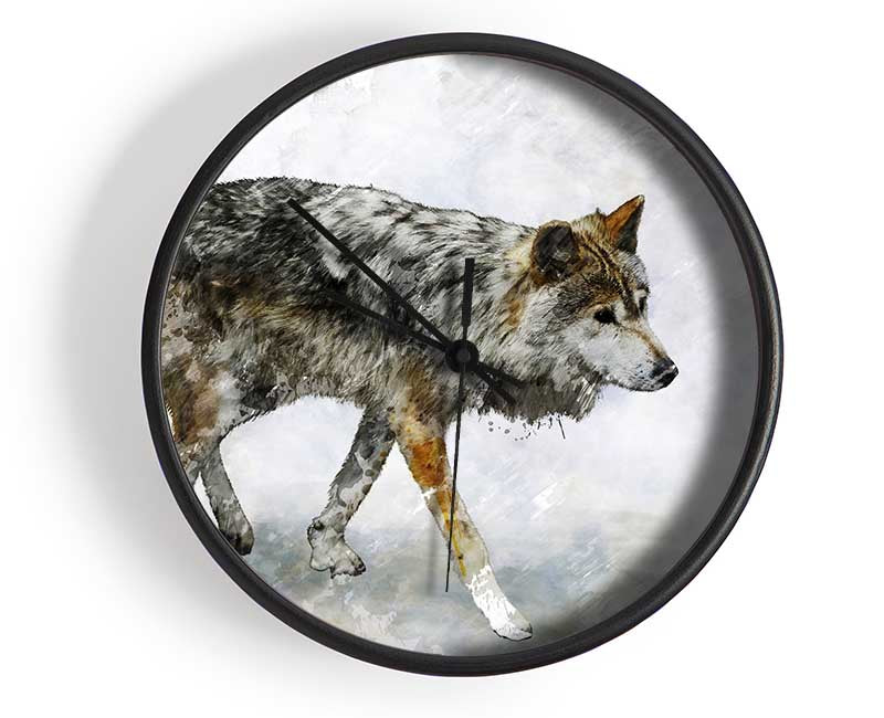 Wolf Trek Clock - Wallart-Direct UK