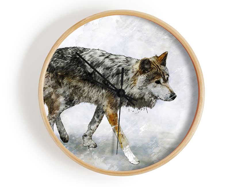 Wolf Trek Clock - Wallart-Direct UK