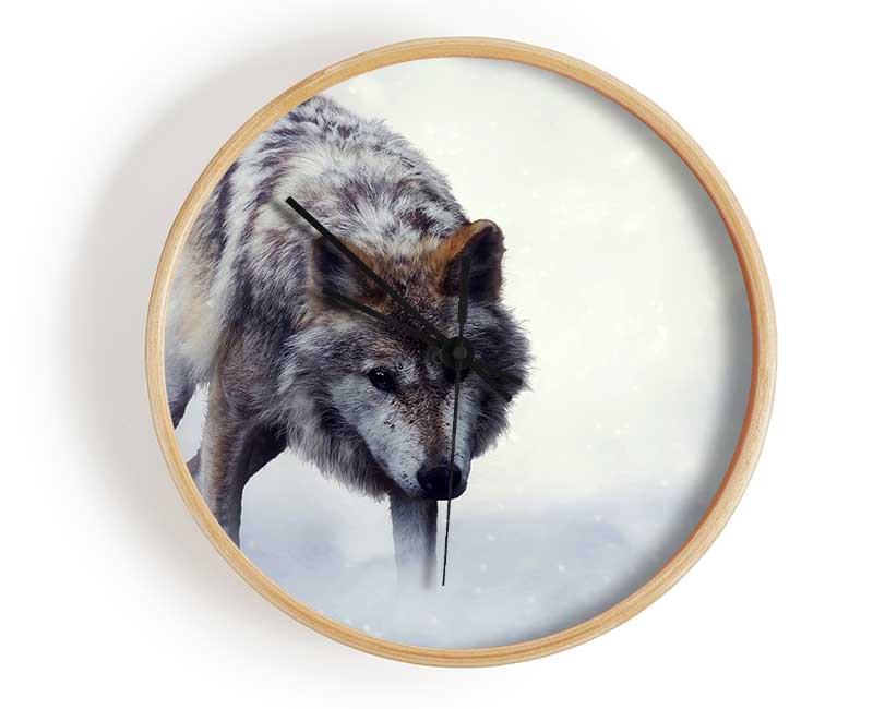 Prowling Wolf Clock - Wallart-Direct UK