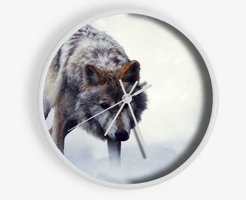 Prowling Wolf Clock - Wallart-Direct UK