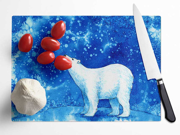 Magical Polar Bear Glass Chopping Board