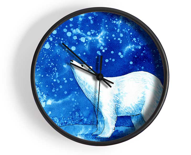 Magical Polar Bear Clock - Wallart-Direct UK