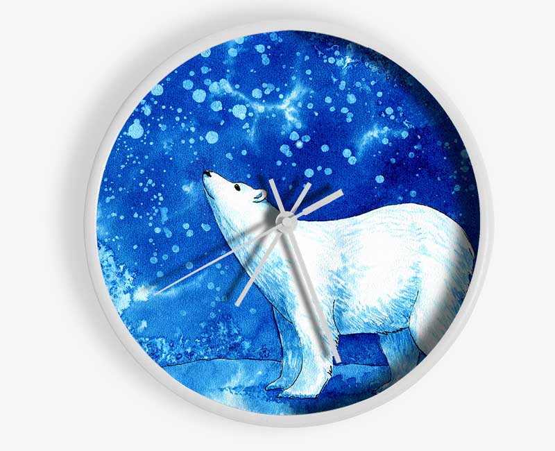 Magical Polar Bear Clock - Wallart-Direct UK