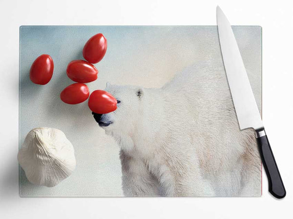 Polar Bear Wonder Glass Chopping Board