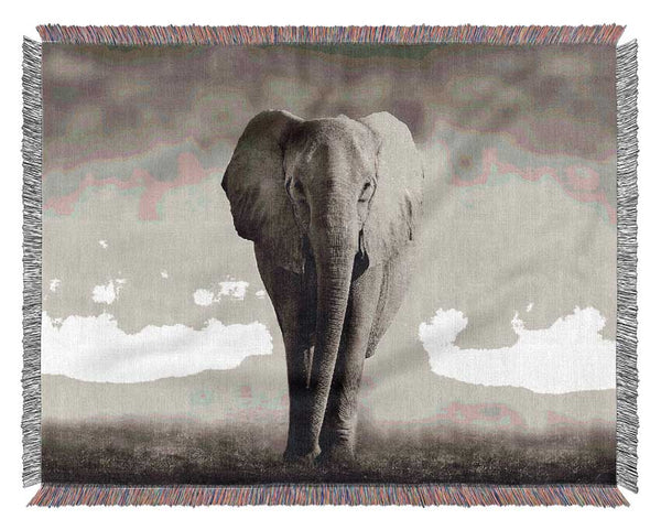 Lonesome Elephant Woven Blanket