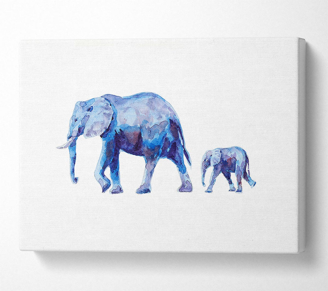 Picture of Mother and Child Elephant Love Canvas Print Wall Art