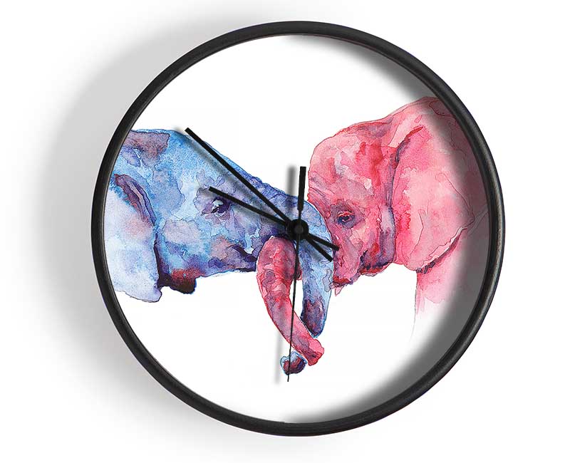 Elephant Trunk love Clock - Wallart-Direct UK