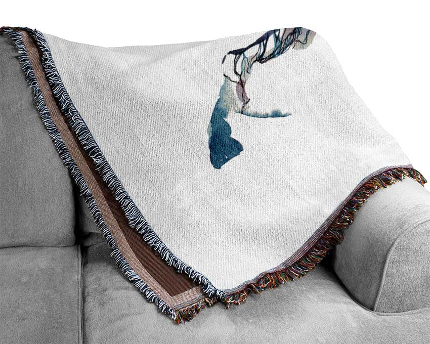 Horse Branches Woven Blanket