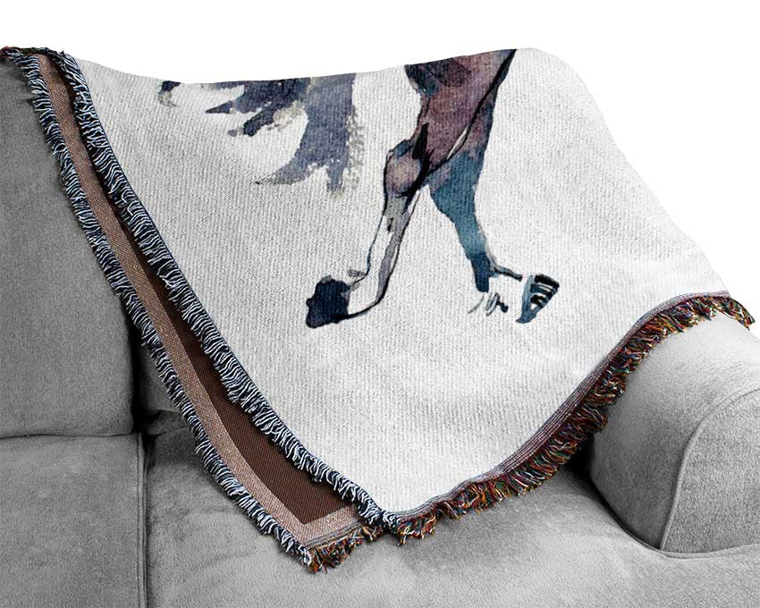 Trotting Horse Woven Blanket