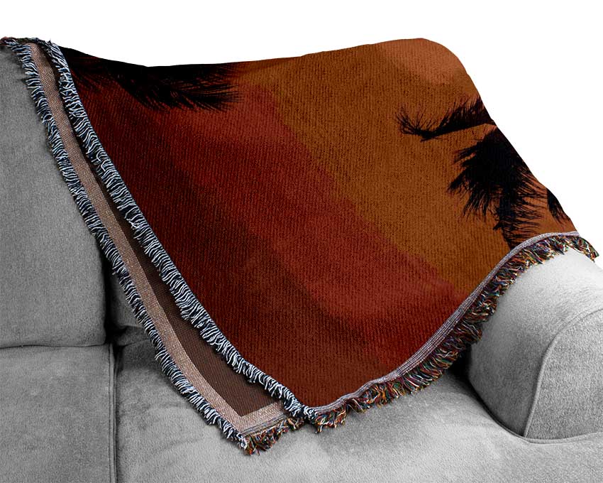 Stunning California Sunset Woven Blanket