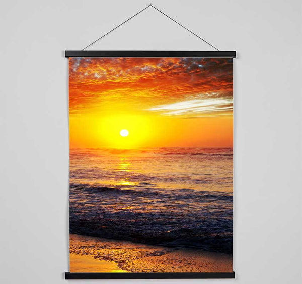 Orange Cloud Sunset Hanging Poster - Wallart-Direct UK