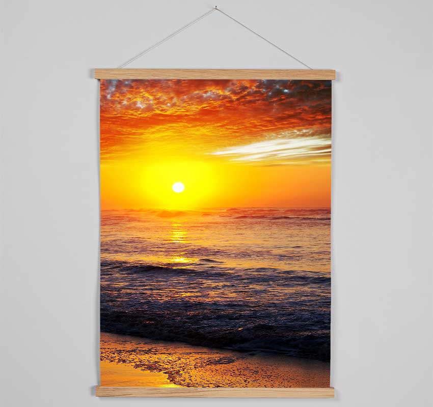 Orange Cloud Sunset Hanging Poster - Wallart-Direct UK