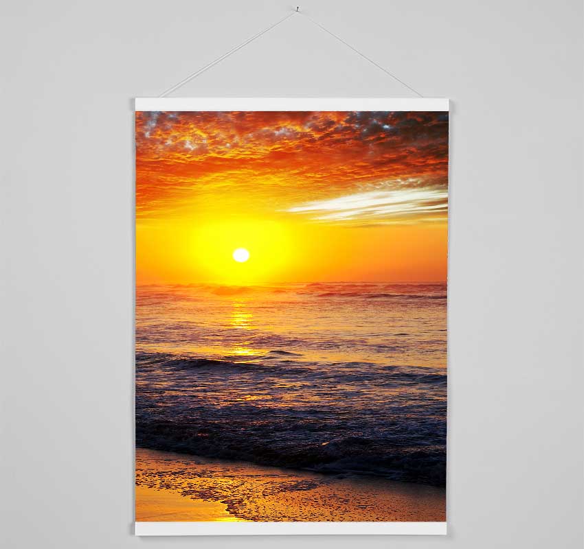 Orange Cloud Sunset Hanging Poster - Wallart-Direct UK