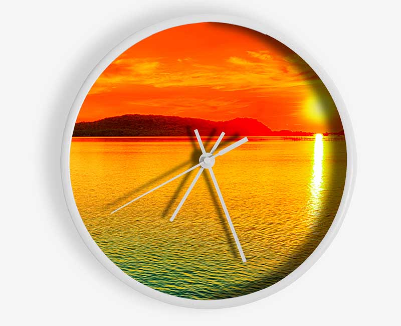 Sun Beam Ocean Clock - Wallart-Direct UK