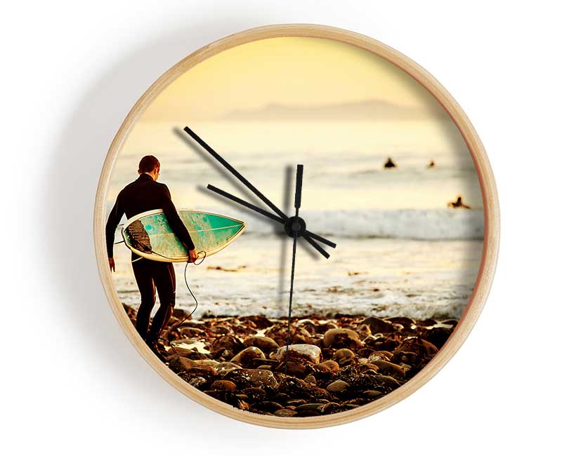 Early Morning Surf Clock - Wallart-Direct UK