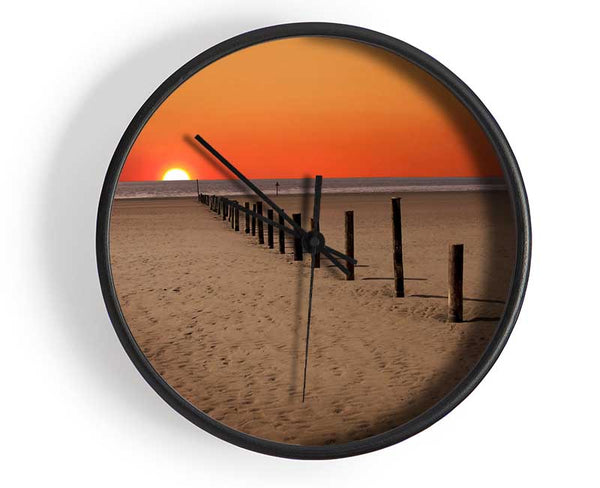 Sunset Walk Clock - Wallart-Direct UK