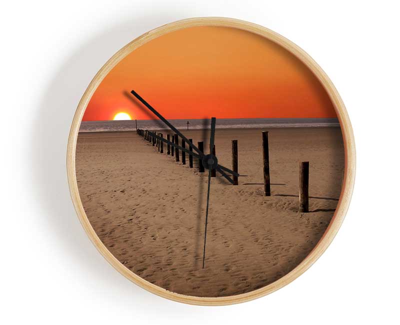 Sunset Walk Clock - Wallart-Direct UK