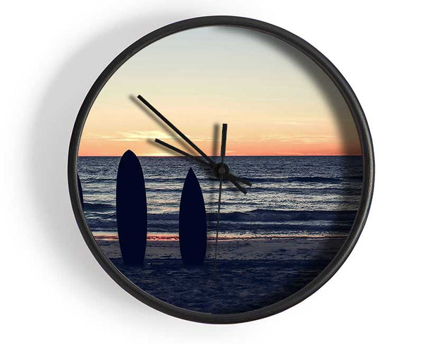 Surfs Up 1 Clock - Wallart-Direct UK