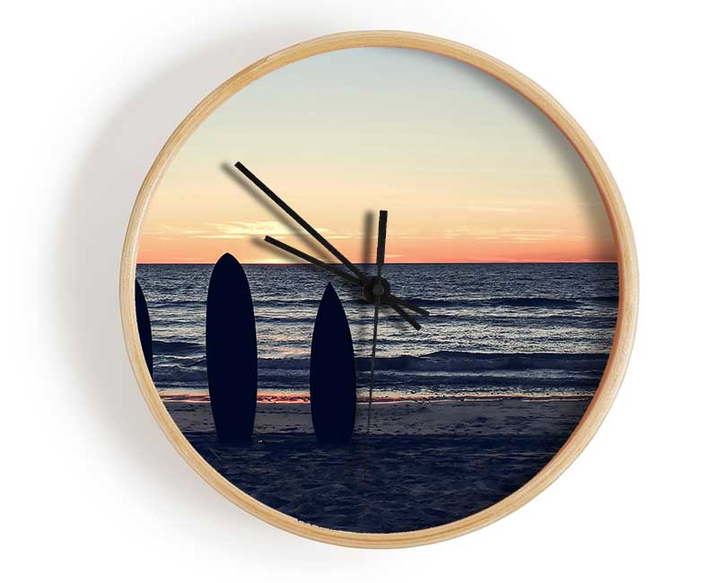 Surfs Up 1 Clock - Wallart-Direct UK